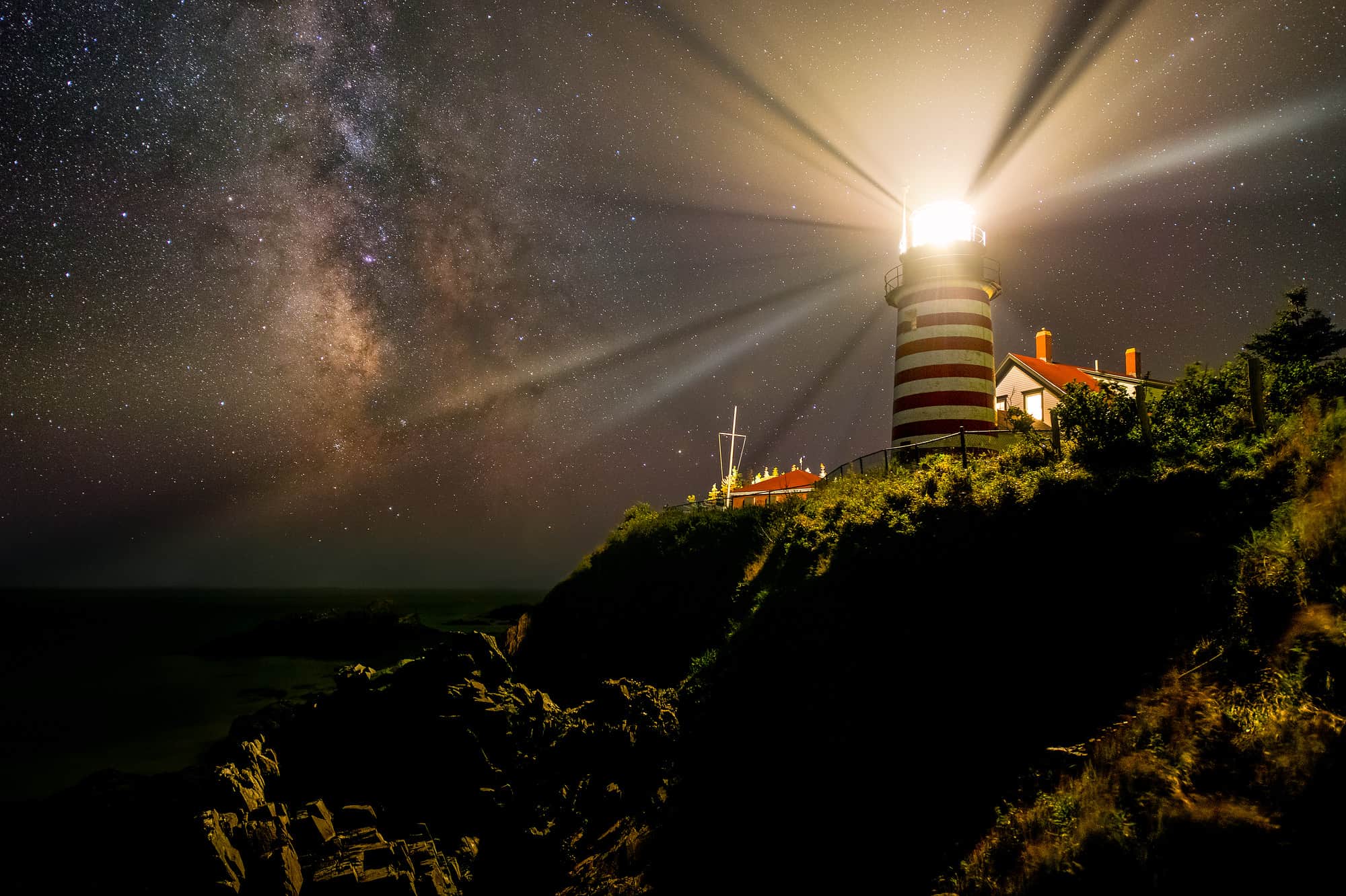 Milky Way at West Quoddy Head Lighthouse, Maine