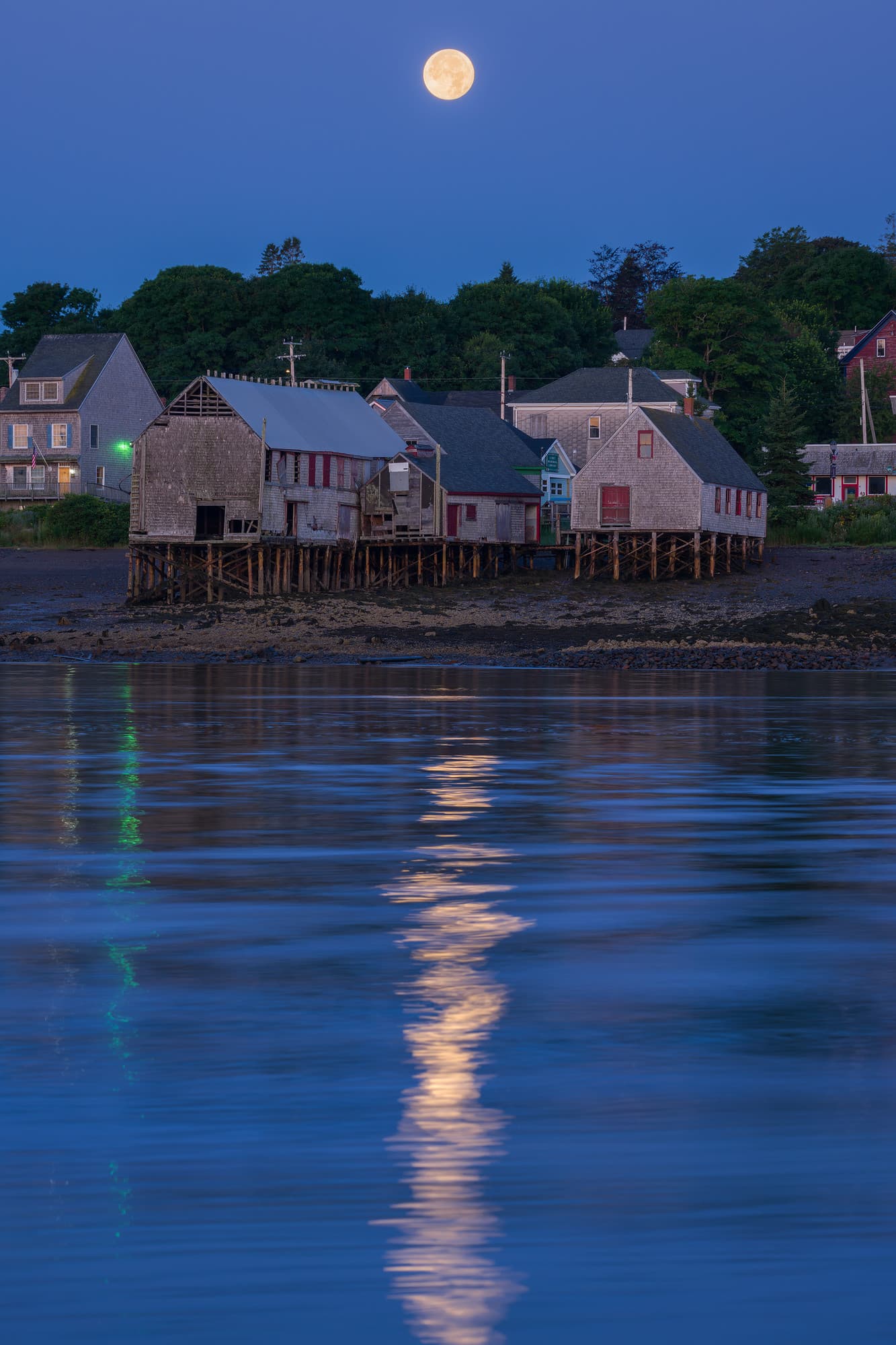 Full Moon Over Smokehouses