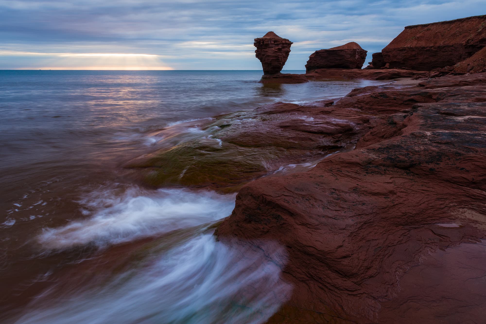 Golden Rays at Tea Pot Rock