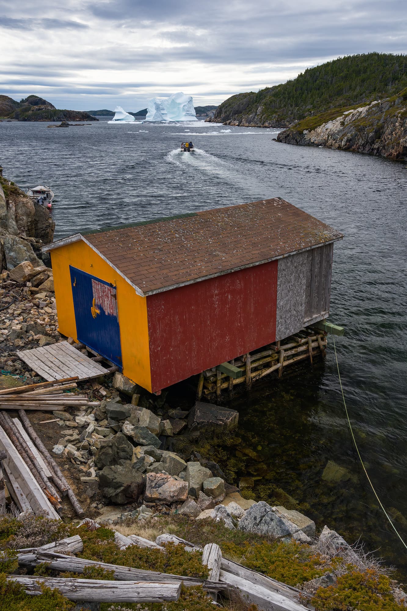 Boat Heading to Iceberg