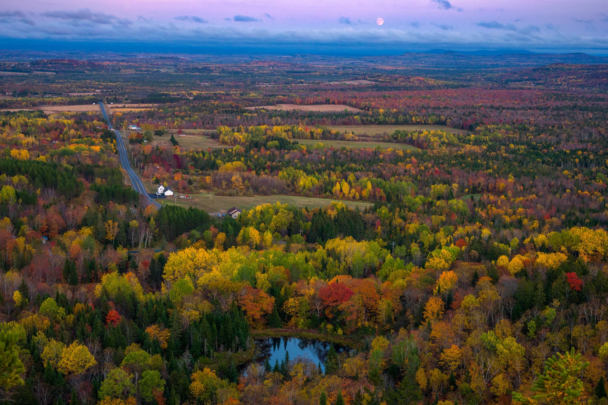 Autumn Moonrise Over Aroostook