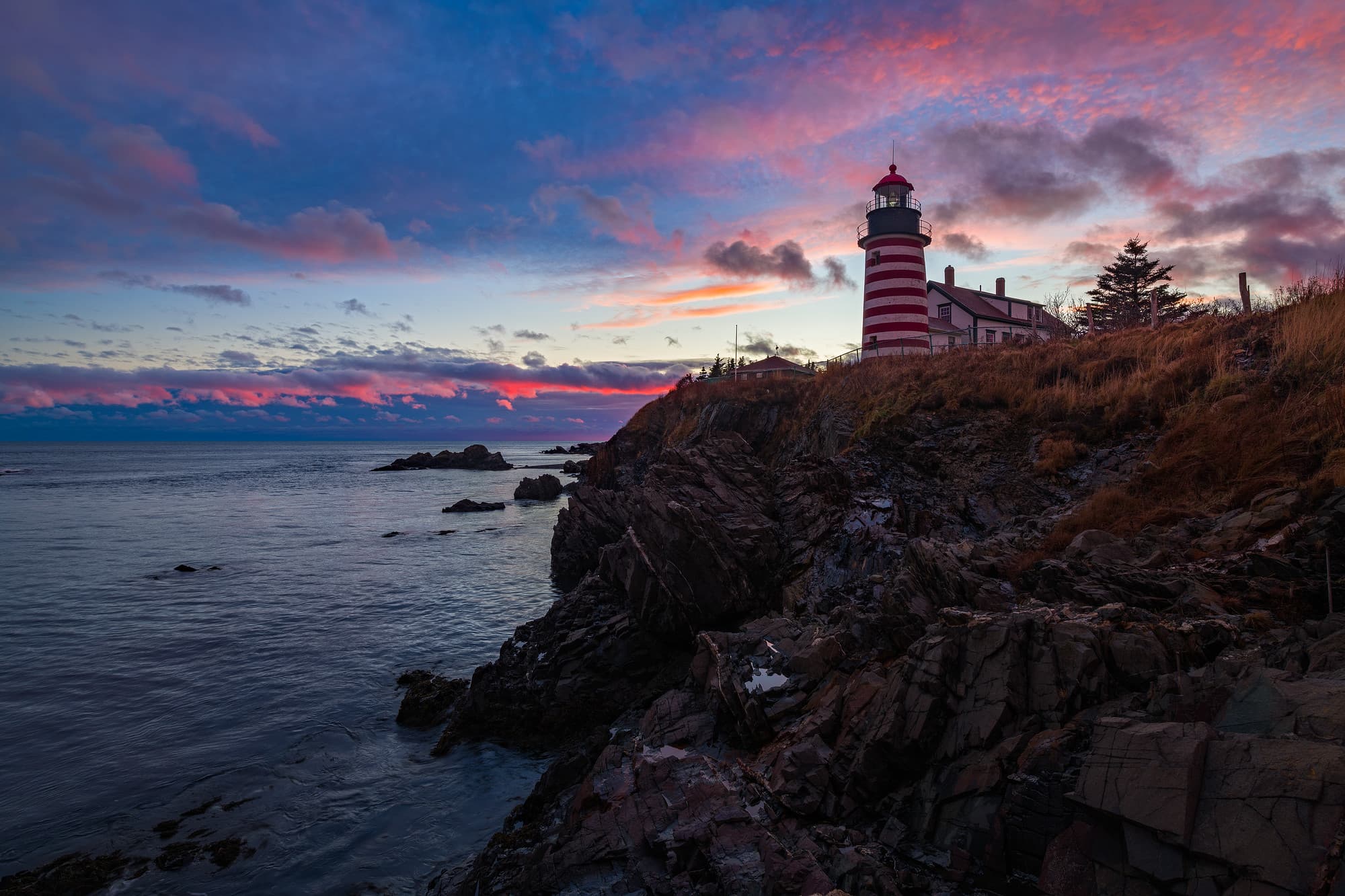 Sunset at West Quoddy Head Light