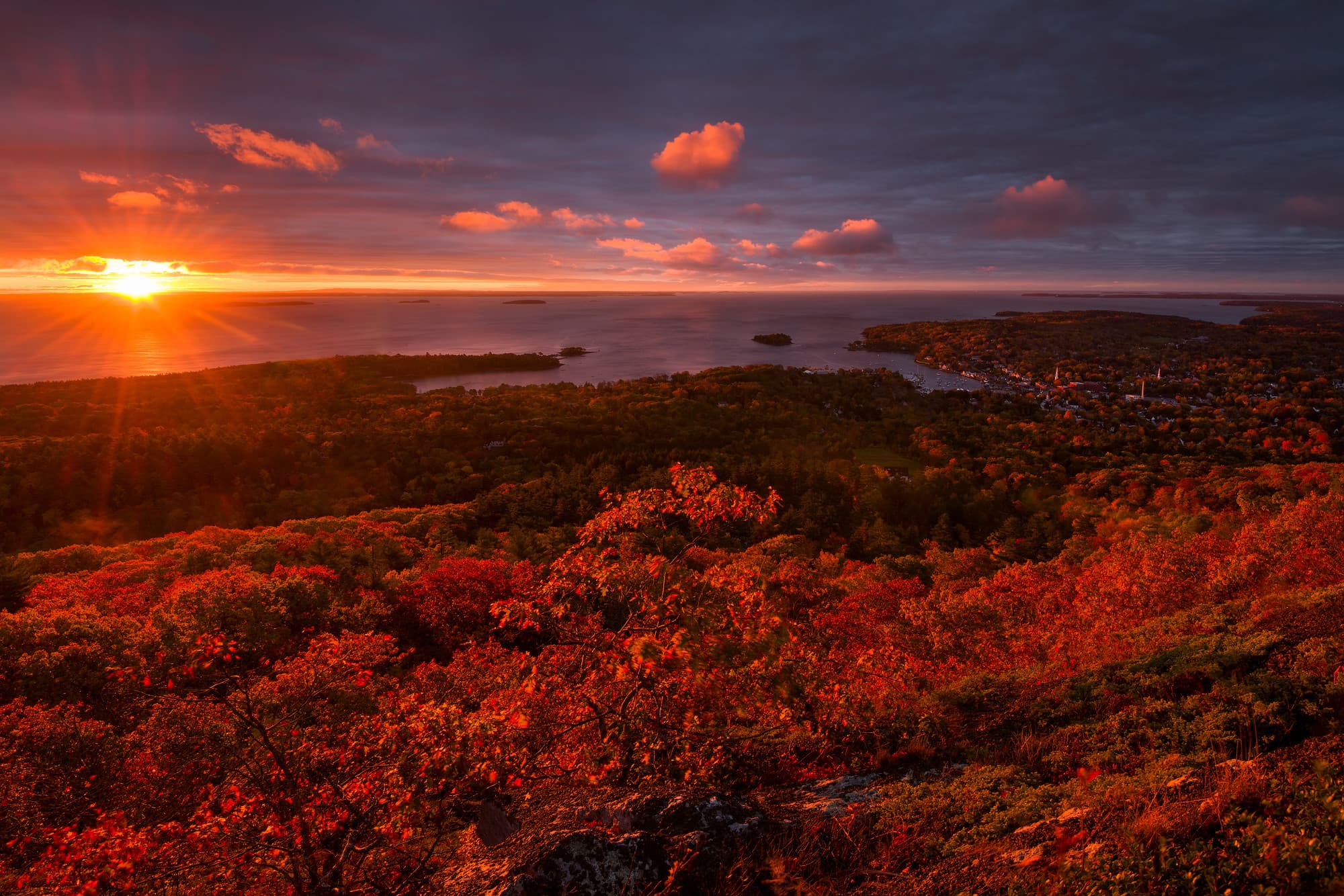 Camden Sunrise From Mt. Battie