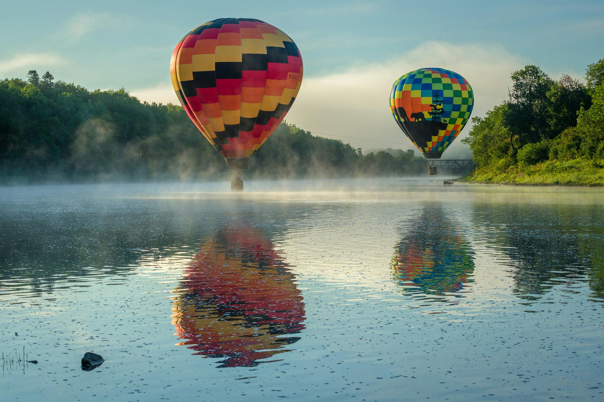 Hot Air Balloons on the Aroostook River