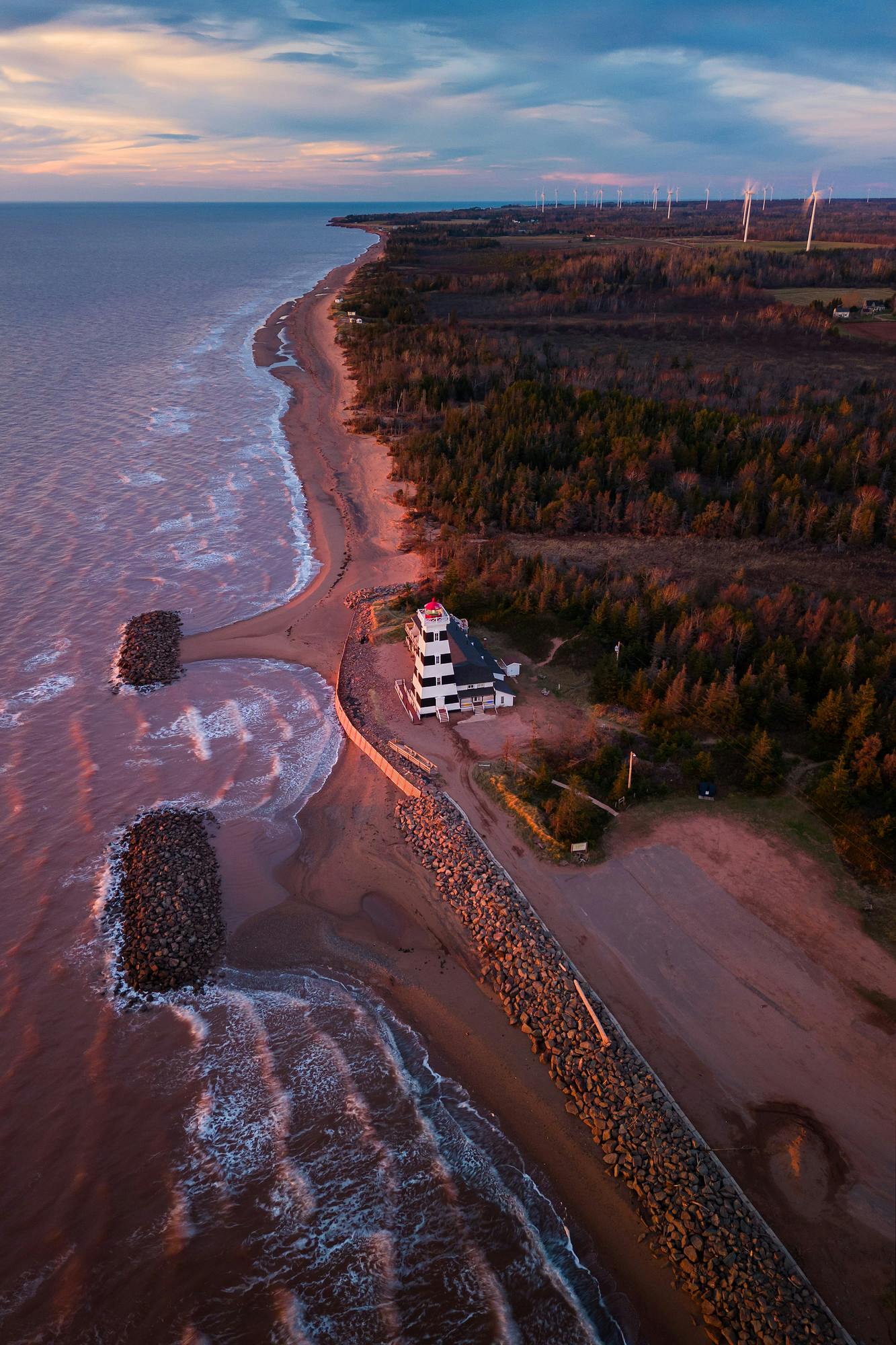 Windy Evening at West Point Lighthouse