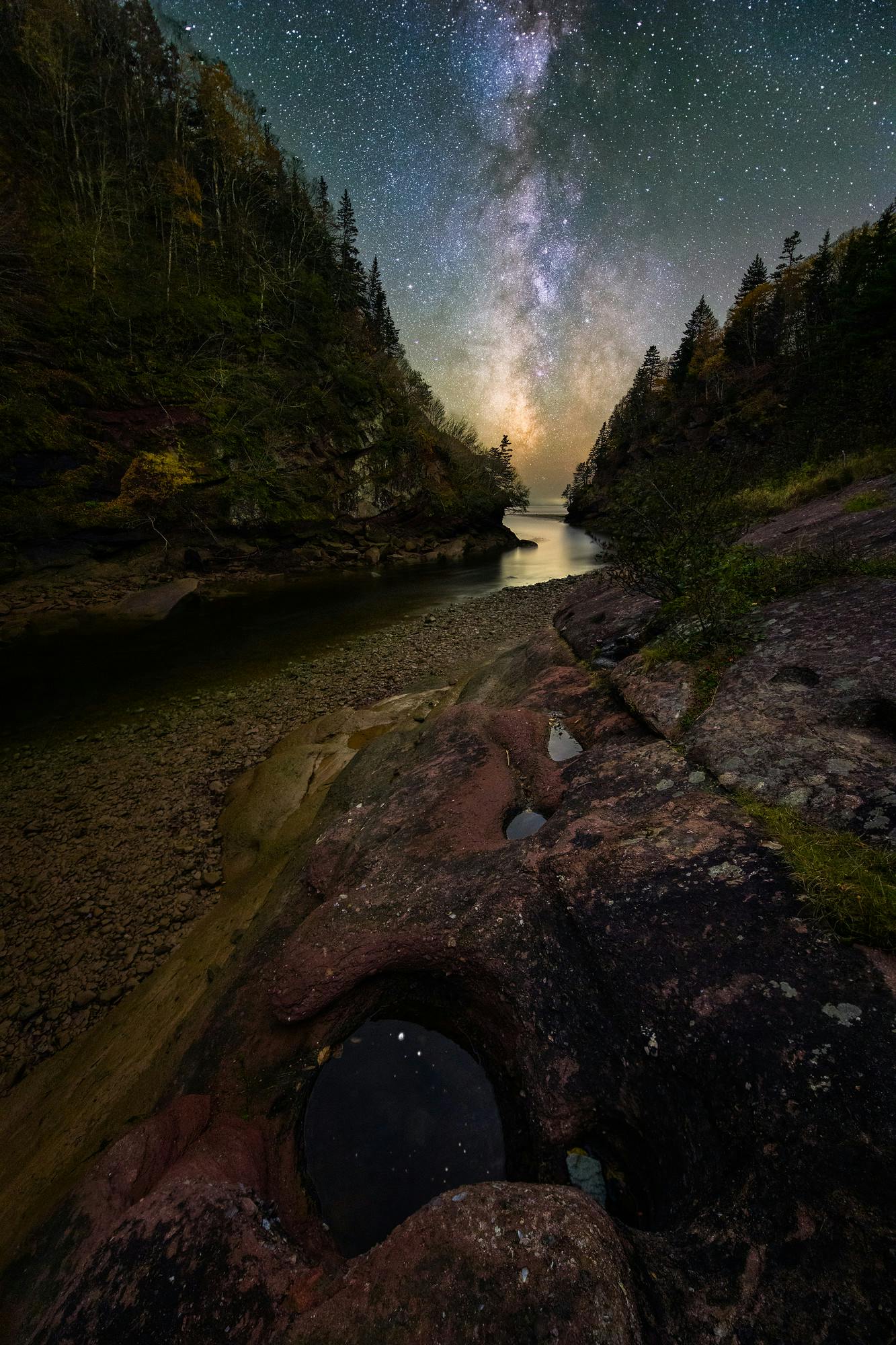 Milky Way Over Point Wolfe River Gorge