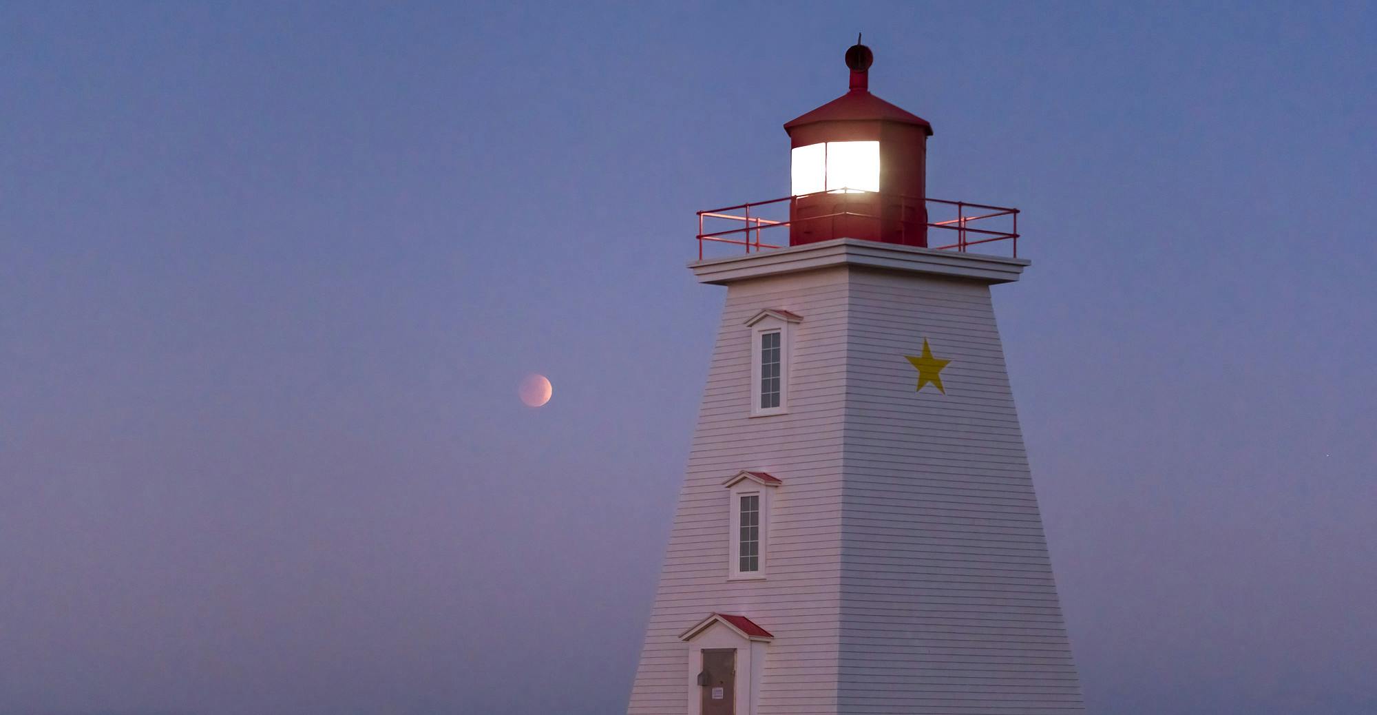 Lunar Eclipse at Cape Egmont Lighthouse