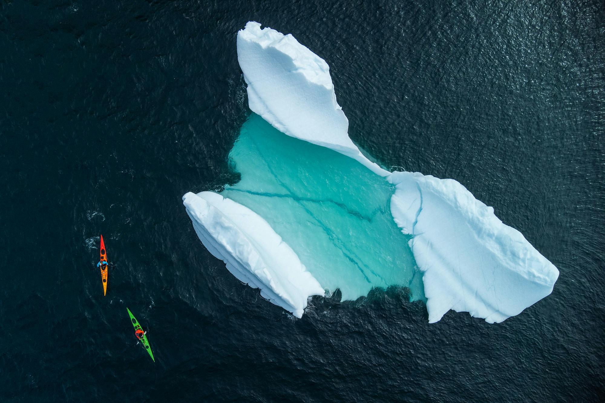 Kayakers and Iceberg