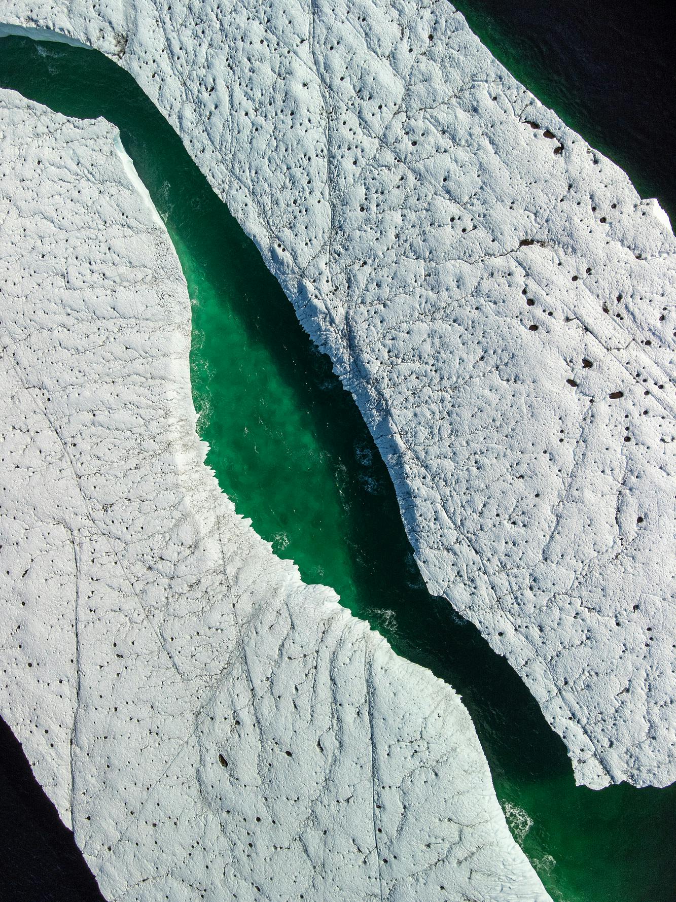 Giant Slab Iceberg Aerial