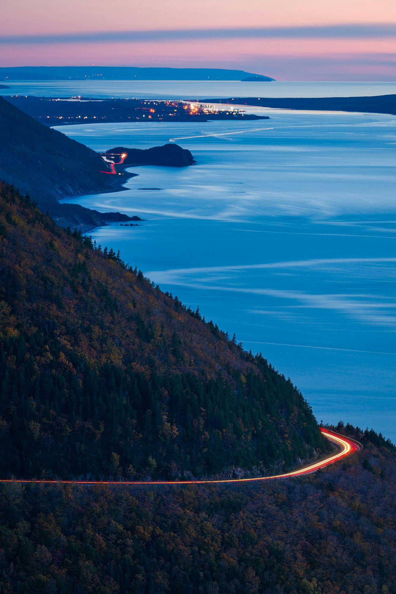 Car Lights on the Cabot Trail