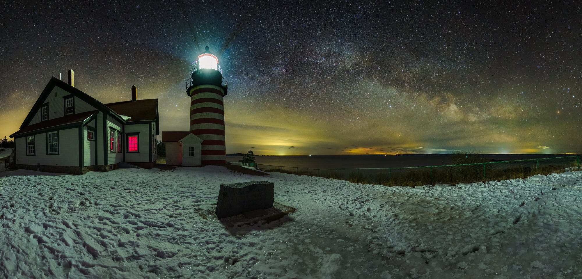 Winter Milky Way at West Quoddy Head Lighthouse