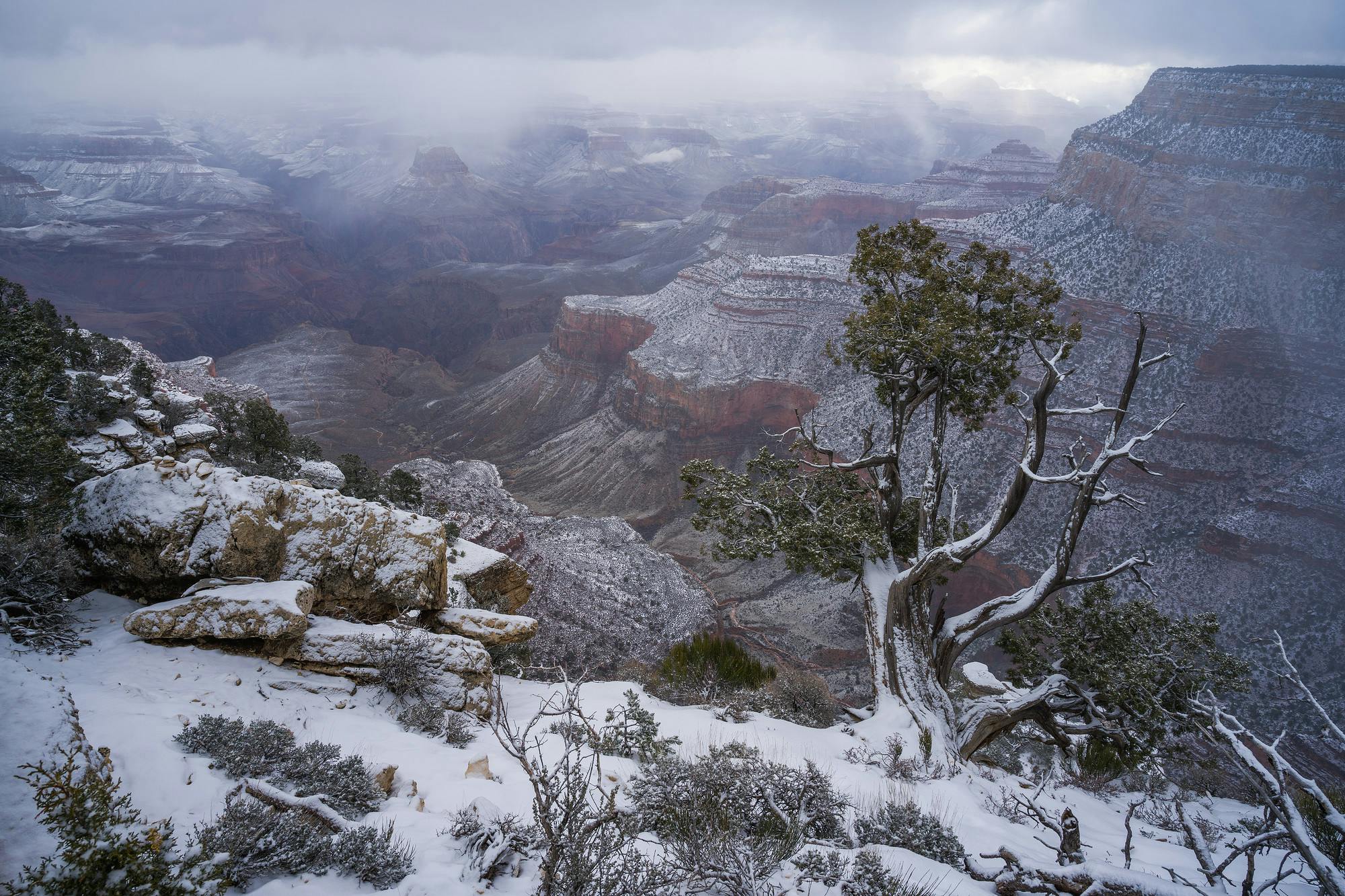 Clearing Winter Storm at the Grand Canyon