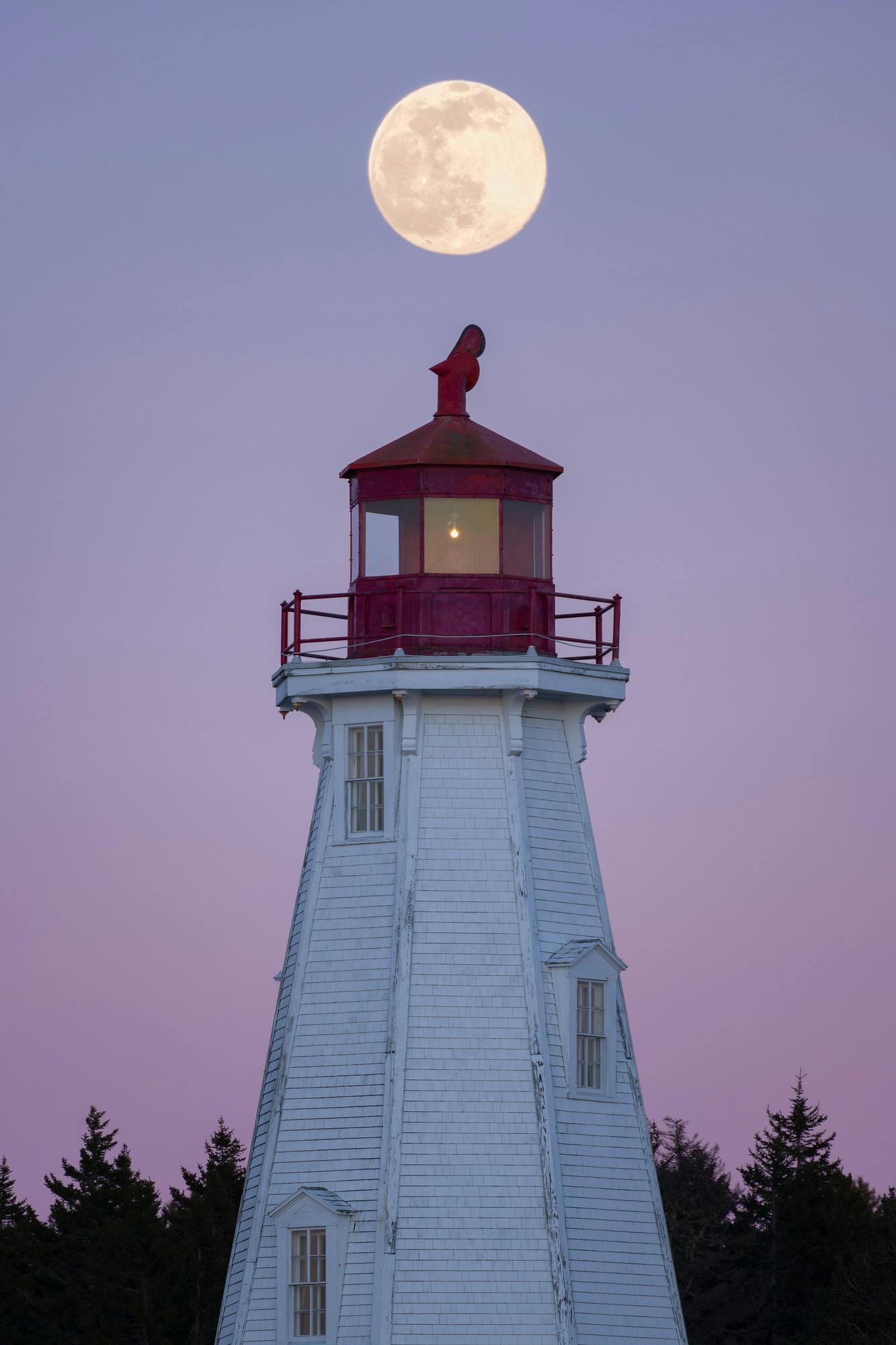 Full Moon Over Mulholland Lighthouse