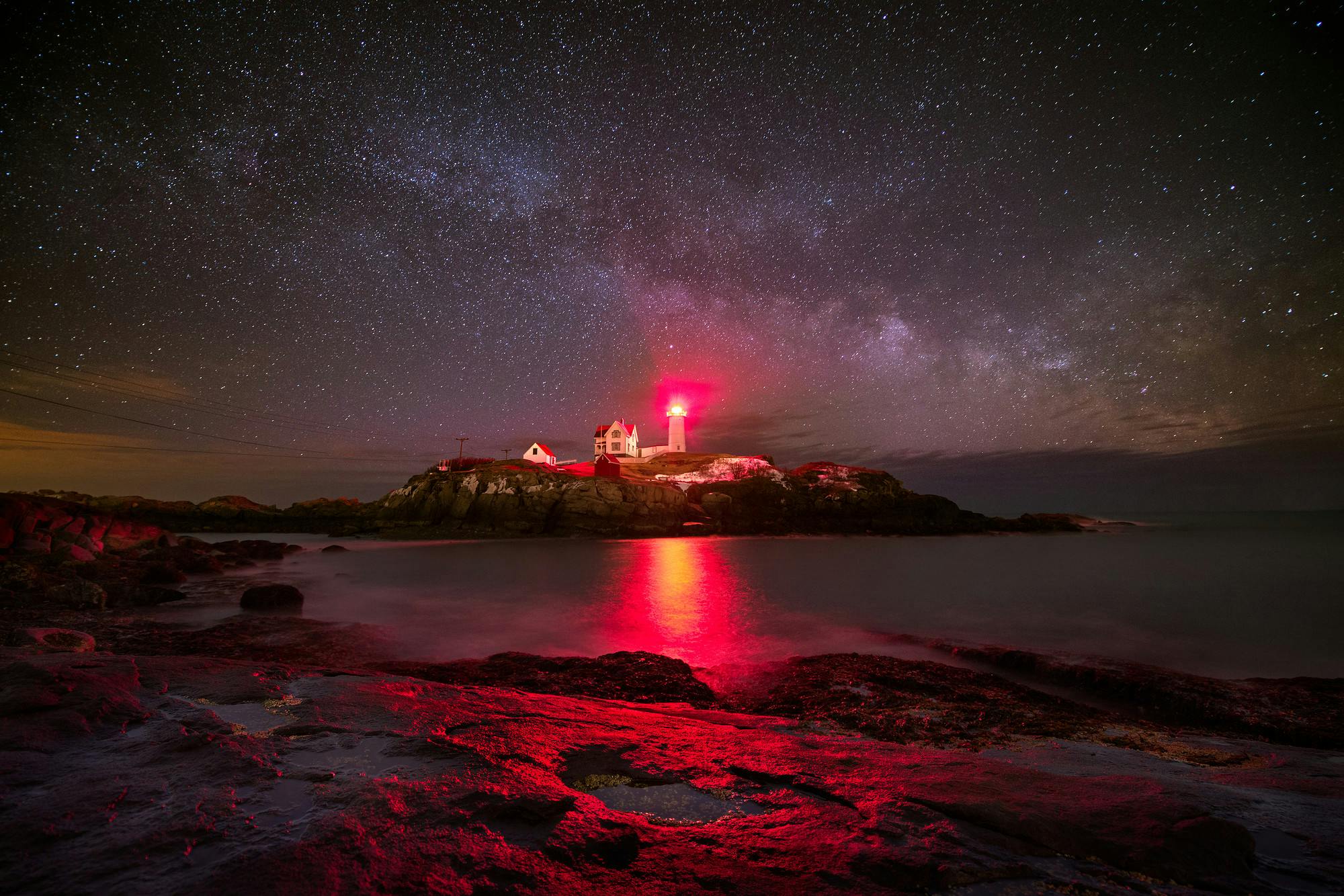 Milky Way Over Nubble Lighthouse